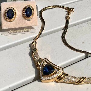 RARE Vtg Christian Dior Necklace & Earring Set